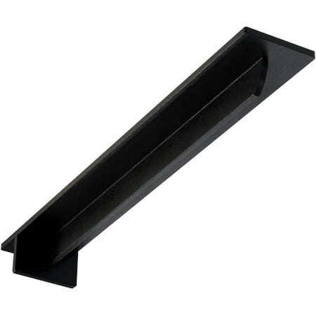 Ekena Millwork Heaton Hidden Support Steel Bracket w/ 16" Support Depth, Powder Coated Black 3"W x 20"D x 2"H BKTM03X20X02HEPBL